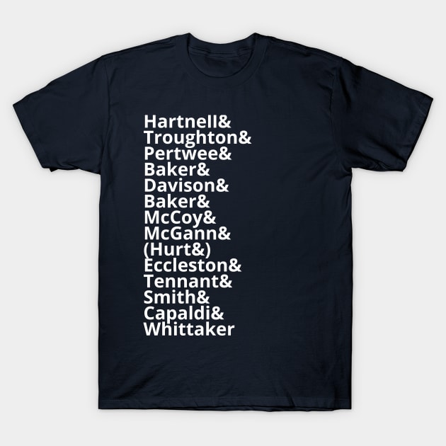 All 13 Doctors, plus Hurt T-Shirt by kikarose